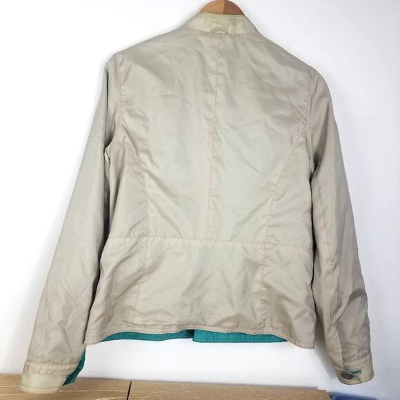 Vintage Reversible Suede & Waterproof Rain Jacket Green and Beige - Picture 4 of 10